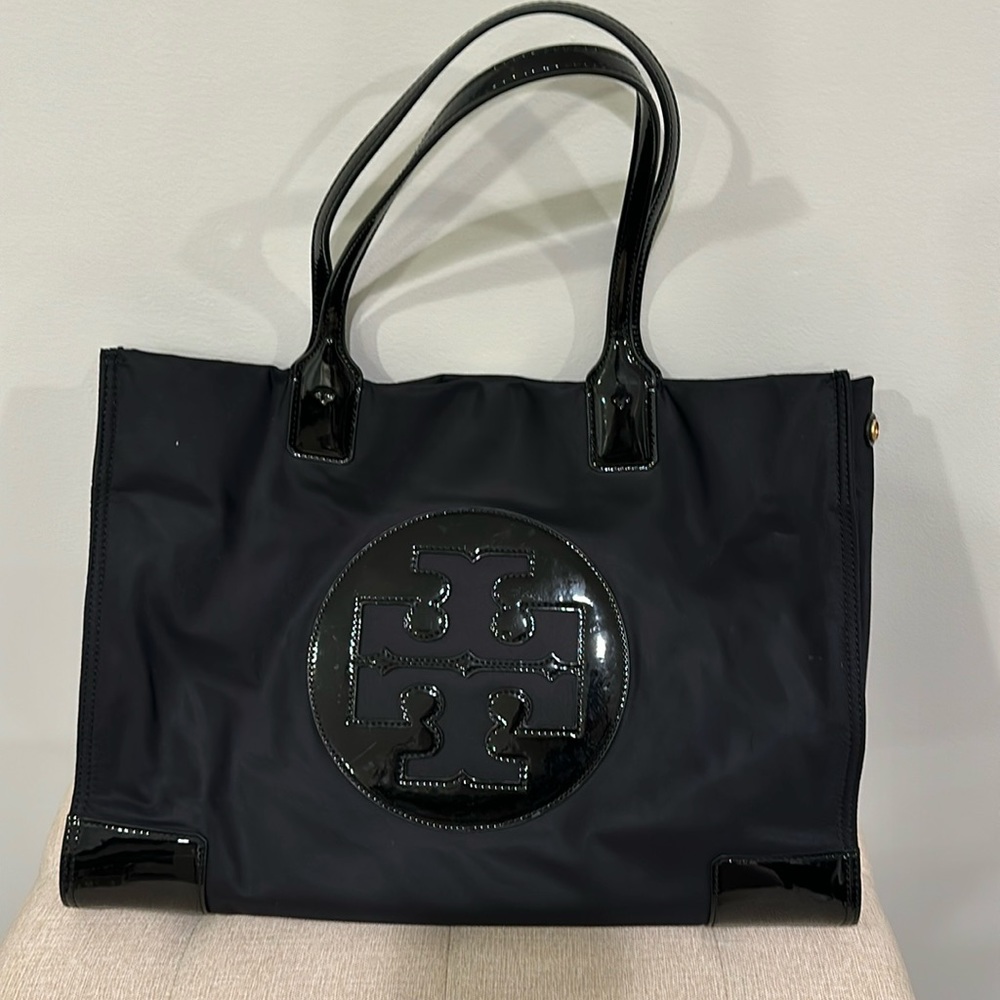 Tory Burch Black Ella Tote Bag